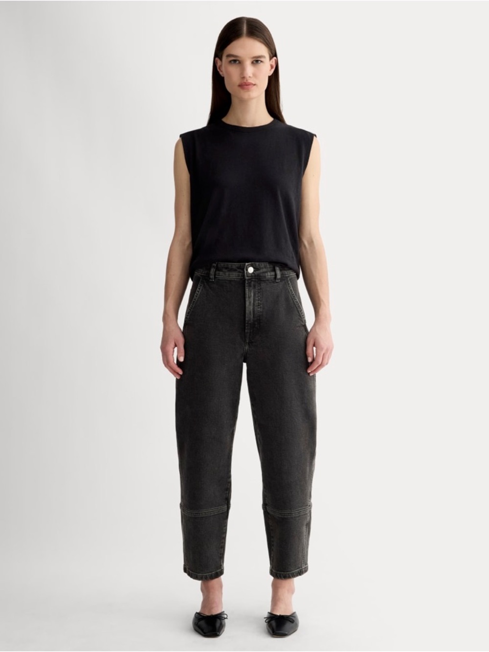Everlane The Utility Barrel Jean Washed Black size 27 🤍